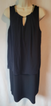 Calvin Klein M Black Layered Dress Gold Chain - $34.99