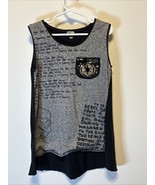 Star Wars Girls Sleeveless Sequin &amp; Graphic Tank Top Size L 10/12 Gray B... - €13,62 EUR