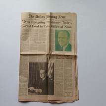 Dallas Morning News August 9, 1974 Richard Nixon resigns the Presidency - $186.75 MXN