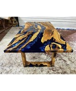 HANDI STONE Epoxy Square Table (Top and Base Both) Natural Wood Table, W... - $575.00