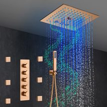 Cascada Luxury 12 Music LED shower system with built-in Bluetooth Speakers, 4 f - £1,168.24 GBP+