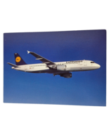 Postcard Lufthansa Airbus A 320-200 Airplane Aviation Jet Chrome Unposted - $4.92