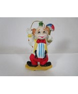 Christmas Ornament Clown on Skateboard ceramic 3.75&quot; vintage 1980s - £7.76 GBP