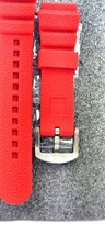 Genuine Seiko Diver&#39;s 22 mm Red Rubber Band Strap - £19.47 GBP