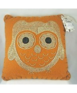 Thro Marlo Lorentz Odetta Owl Decorative Beaded Owl Wool Felt 12x12 Pill... - $19.99