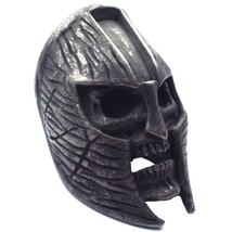 Skeleton Warrior Helmet Ring Dark Silver Stainless Steel Spartan Gladiator Band - £19.97 GBP