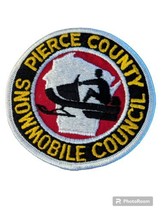 Vintage Snowmobile Council Pierce County Jacket Patch Snow 1970s Embroid... - £14.72 GBP