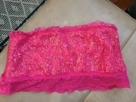 Tarea Rue 21 Women&#39;s Bra Size Large Ladies Tube Top Pink lace euc - $222.98 MXN