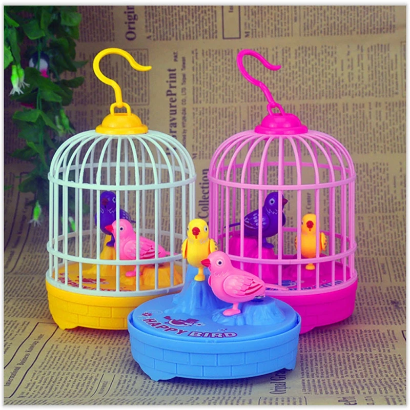 Ronic simulation bird cage toy with sound realistic voice parrot cage electric pets toy thumb200