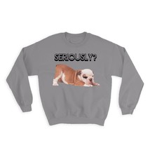 Bulldog Puppy : Gift Sweatshirt Cute Funny Dog Canine Pets Dogs - £23.28 GBP