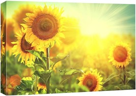 SIGNFORD Canvas Wall Art Artwork Paintings Sunflower 16x24 inches - £20.27 GBP