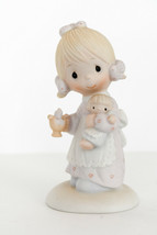 Precious Moments Jesus Is the Light  E-1373/G  Girl With Doll and Candle - £13.36 GBP