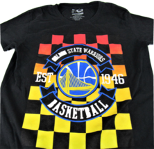 Golden State Warriors T-Shirt Kids Size Medium Black Basketball NBA Logo Brand - £10.03 GBP
