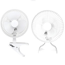 Optimus 6 in Convertible Personal Clip-on/Table Fan in White - £32.42 GBP