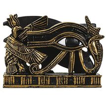Ancient Egyptian Eye of Horus Business Card Holder Resin Figurine - $22.98