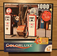 Vintage Gas Pumps Jigsaw PuzzleUSA Colorluxe 1000 Pc Cra-Z-Art Route 66 ... - $13.95