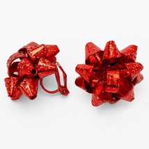 Claire&#39;s Red Bow Shaker Clip On Earrings - £2.88 GBP