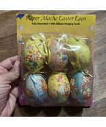 6 Vintage Decoupage Easter Eggs Mixed Lot Bunnies Chick - $34.30 CAD
