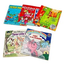 Peter Pan Record Books Lot 5 Read and Hear  Pony Puff Pigs Pied Piper Vintage - $41.53