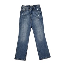 KanCan Jeans Womens Size 27 Distressed Mid Rise Blue Denim Pants - $39.59