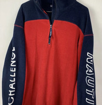 Vintage Nautica Jacket Fleece Sweater Challenge Scuba Competition Large USA 90s - £39.14 GBP