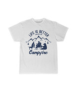 Mens Camping T-Shirt, Life is Better Around the Campfire Distressed Grap... - £14.54 GBP+