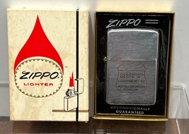 .Vintage 1958 Zippo Lighter Rupp Equipment Co. N.Y.  With box - $80.00