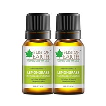 LEMONGRASS (Cymbopogon Citratus) Essential Oil For Aromatherapy Pack of 2 - £11.12 GBP