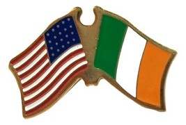 United States and Ireland Flag Hat Tac or Lapel Pin - $6.58