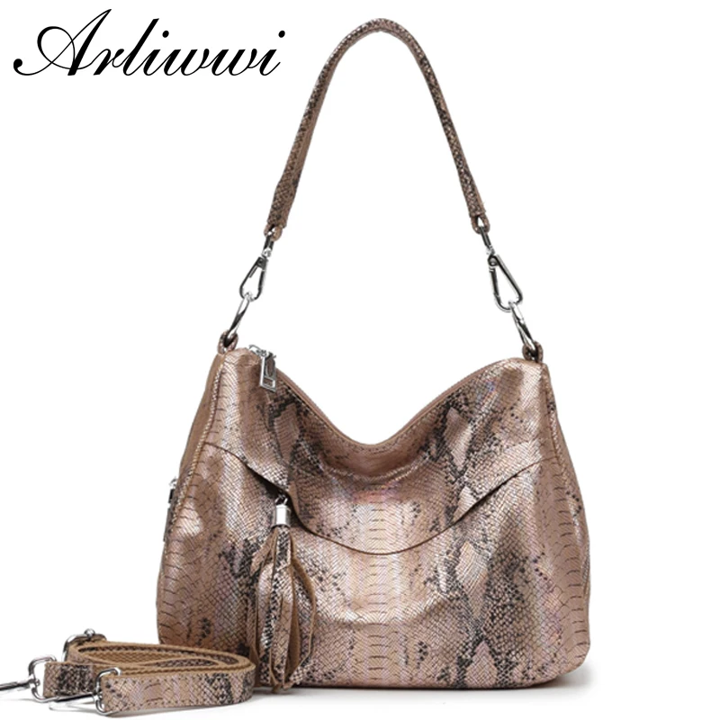 Lady Real Leather Embossed Bags Handbags New Medium Silver Accessory Genuine Cow - £53.67 GBP