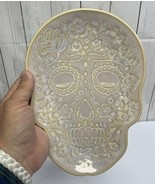 Fiesta sugar skull bone white plate Discontinued Halloween Candy Dish NEW - $455.81 MXN