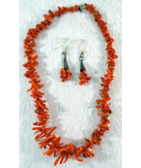 Lovely Vintage Natural Branch Coral Necklace &amp; Matching Earrings - £80.12 GBP