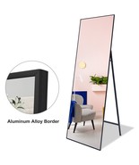 Full Length Mirror Standing Black 65’’x22’’ for Bedroom with Aluminum Frame - £88.66 GBP