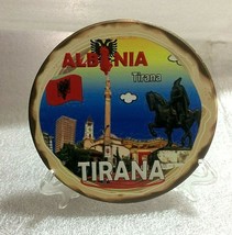 NEW ALBANIA TIRANA CERAMIC PLATE-CIRCLE TIRANA DECORATIVE PLATE-ALBANIA ... - £7.96 GBP