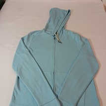 Arizona Original Jeans Men Blue Cotton Blend Drawstring Full Zip Hoodie Jacket M image 12