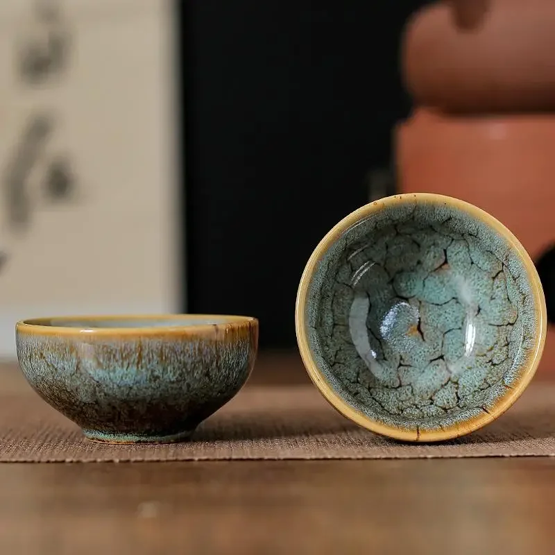 45ml Vintage Ceramic Cup Kiln Change Teacup Master Cup Diameter: 45ml St... - $1.00