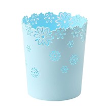 Wastebasket,Hmane Hollow Flower Shape Plastic Lidless Wastepaper Baskets Trash C - £22.19 GBP
