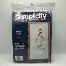 Simplicity Countless Cross Stitch Kit  #05548 Indian Girl New - $15.00