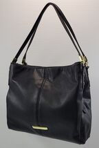 *Z1) Anne Klein Black Faux Pebble Leather Shoulder Tote Hand Bag Purse - $11.87