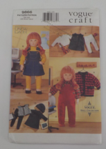 Vogue Craft Pattern #9866 18" Vogue Doll Collection Back To School Uncut 1998 - $9.99