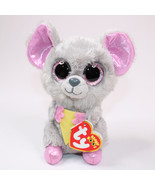 TY Beanie Boos Squeaker Mouse With Cheese 6” Bean Bag Stuffed Animal Wit... - $7.61