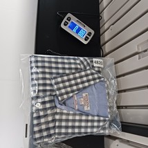 Merona The Ultimate Shirt Men's Black/White Check Long Sleeve Button-Up Size L image 8