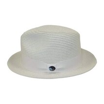 Men's Bently Semi Crushable Fedora Pinch Front Briad Hat Leonardo LE230 White image 5