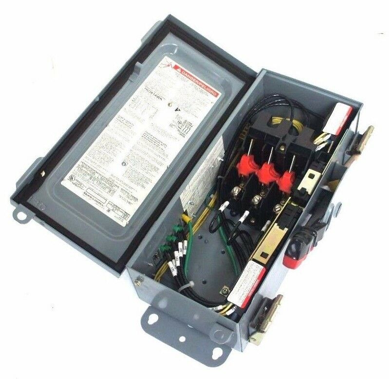 Hu361awk Safety Switch Square D HU361AWK Heavy Duty - 30-Amp, 600V, 3-Pole Non ...