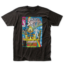 The Silver Surfer #35 Comic Cover Men&#39;s Black T-Shirt Black - £23.17 GBP+