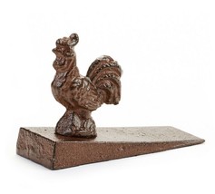 Big Sky Carvers Cast Iron Rooster Door Stopper Wedge Door Stop NIP oop! - £14.95 GBP