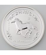 2002 Lunar Jahr Des Pferd Australian 1/2 .5 Halb Unze 999 Silber Bu Münze - $110.18