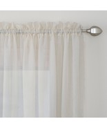 Miller Curtains Preston Sheer Scarf Valance Size 52 X 108 Inch Color Beige - £17.20 GBP