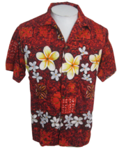 Hawaiian Surf vintage 50s 60s Men camp shirt p2p 23.5 L  aloha tropical floral - £43.51 GBP