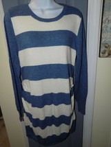 Liz Lange Maternity Striped Blue/White Sweater Size L Women&#39;s NEW - £21.76 GBP